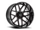 Wicked Offroad W903 Gloss Black with Red Tint 6-Lug Wheel; 20x10; -24mm Offset (21-23 Bronco, Excluding Raptor)