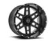 Wicked Offroad W906 Satin Black Milled 6-Lug Wheel; 20x10; -24mm Offset (21-23 Bronco, Excluding Raptor)