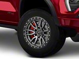 Fuel Wheels Rebel Matte Gunmetal with Black Bead Ring 6-Lug Wheel; 18x9; 1mm Offset (23-26 Canyon)