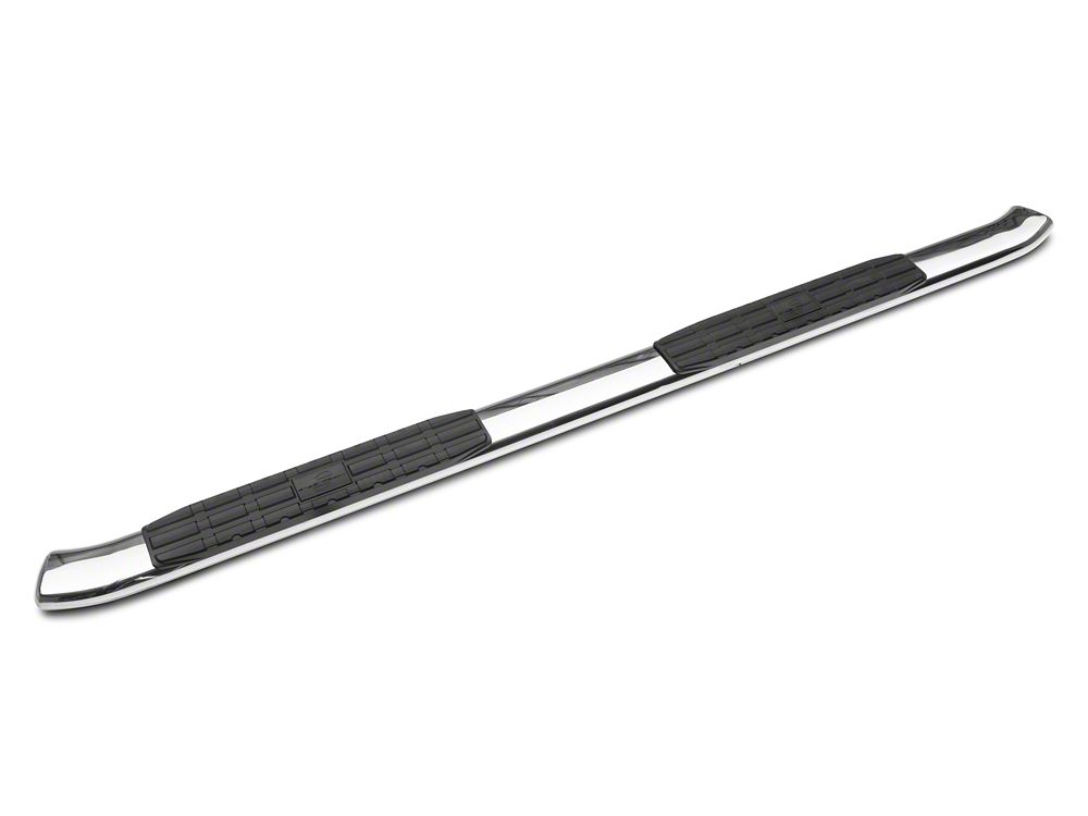 Barricade 5Inch Oval Bent End Side Step Bars; Stainless Steel (1522