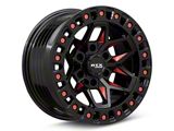 RTX Offroad Wheels Zion Black Milled Red 6-Lug Wheel; 17x9; 0mm Offset (23-26 Canyon)