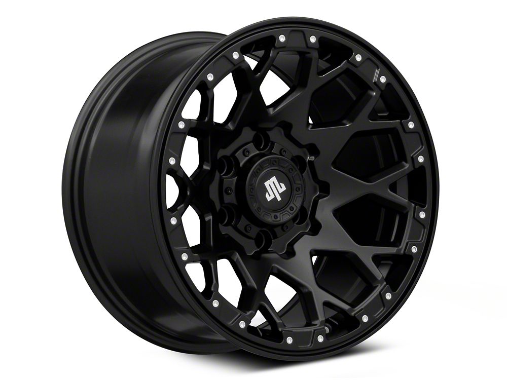 Mammoth Vex Satin Black Machined 6-Lug Wheel; 17x9; -6mm Offset (23-24 ...