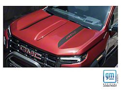 Emblems Plus AT4 Hood Decals; Matte Black (23-26 Canyon AT4)