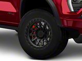 Lock Off-Road Lunatic Matte Black with Matte Black Ring 6-Lug Wheel; 17x9; -12mm Offset (23-26 Canyon)