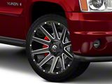 Fuel Wheels Contra Gloss Black Milled 6-Lug Wheel; 22x12; -43mm Offset (07-14 Yukon)