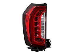 OE Style Full LED Tail Light; Chrome Housing; Red/Clear Lens; Driver Side (21-26 Yukon)