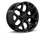 Chevy Snowflake Replica Gloss Black 6-Lug Wheel; 20x9; 27mm Offset (21-26 Yukon)