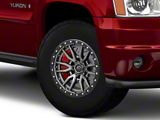Fuel Wheels Rebel Matte Gunmetal with Black Bead Ring 6-Lug Wheel; 17x9; -12mm Offset (07-14 Yukon)