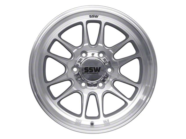 SSW Off-Road Wheels Raptor Machined Silver 6-Lug Wheel; 17x9; -12mm Offset (21-24 Bronco, Excluding Raptor)