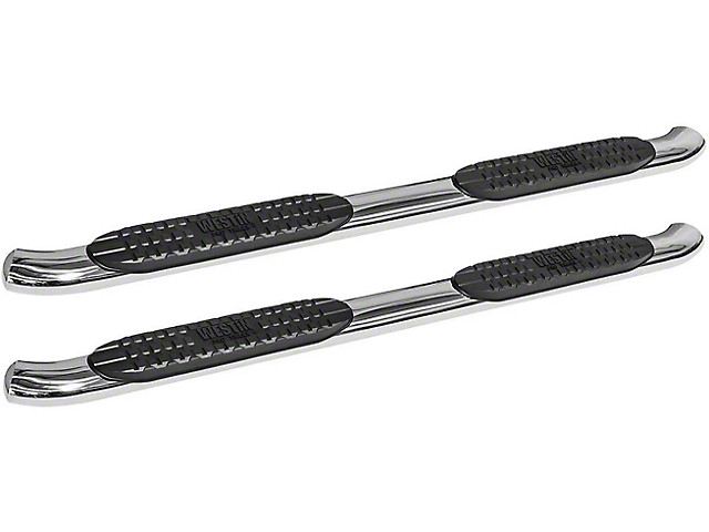Pro Traxx 4-Inch Oval Side Step Bars; Stainless Steel (15-19 Sierra 2500 HD Crew Cab)