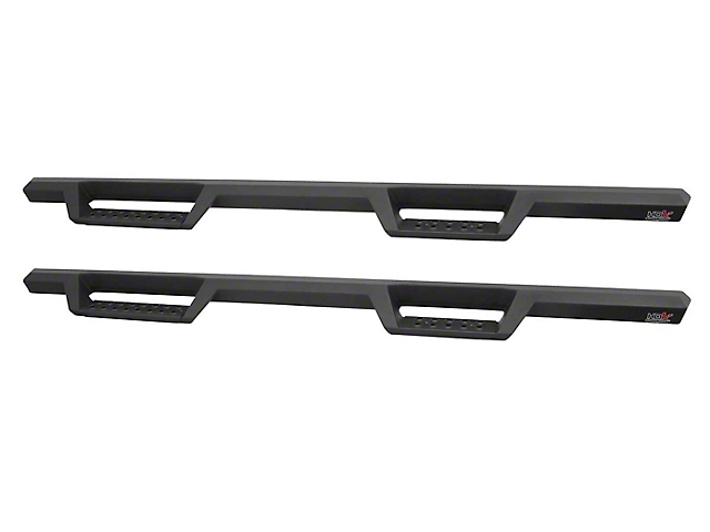 HDX Drop Nerf Side Step Bars; Textured Black (07-19 Silverado 2500 HD Extended/Double Cab)