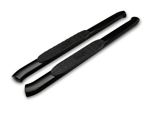 4-Inch Pro Traxx Oval Side Step Bars; Black (20-23 Sierra 2500 HD Regular Cab)