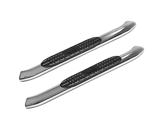 4-Inch Pro Traxx Oval Side Step Bars; Stainless Steel (20-22 Sierra 2500 HD Regular Cab)