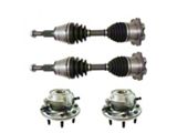 Front CV Axle Shafts and Hub Assembly Set (11-14 4WD Silverado 2500 HD)