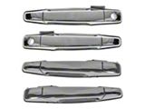 Exterior Door Handles; Front and Rear; Chrome (07-13 Silverado 2500 HD Crew Cab)