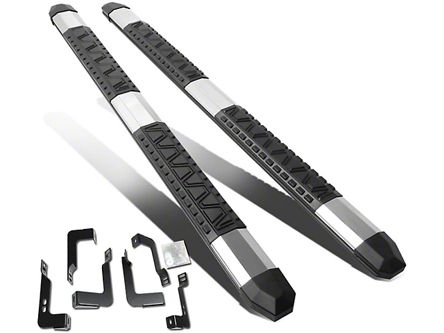 5-Inch Running Boards; Stainless Steel (07-19 Sierra 2500 HD Extended/Double Cab)