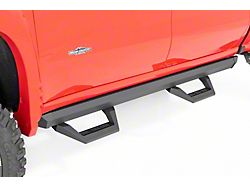 Rough Country SRX2 Adjustable Aluminum Side Step Bars; Textured Black (19-22 Sierra 1500 Crew Cab)
