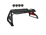 Atlas Roll Bar with 7-Inch Black Round LED Lights; Black (07-26 Tundra)