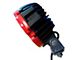 Atlas Roll Bar with 7-Inch Red Round LED Lights; Black (16-24 Titan XD)