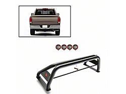 Classic Roll Bar with 5.30-Inch Red Round Flood LED Lights; Stainless Steel (01-22 Sierra 1500)