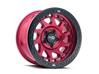 Dirty Life Enigma Race Crimson Candy Red 6-Lug Wheel; 17x9; -12mm Offset (16-23 Tacoma)