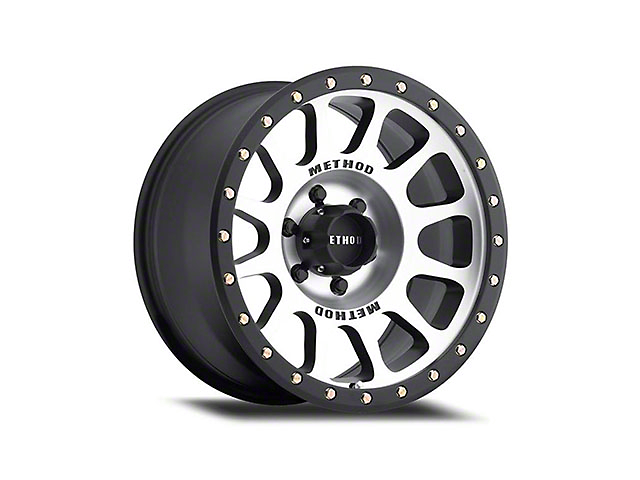 Method Race Wheels MR305 NV Machined with Matte Black Lip 8-Lug Wheel; 17x8.5; 0mm Offset (19-23 RAM 2500)
