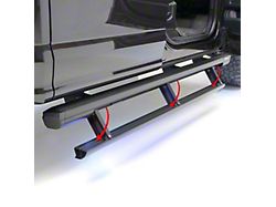 ActionTrac Powered Running Boards; Carbide Black (19-22 Sierra 1500 Crew Cab)
