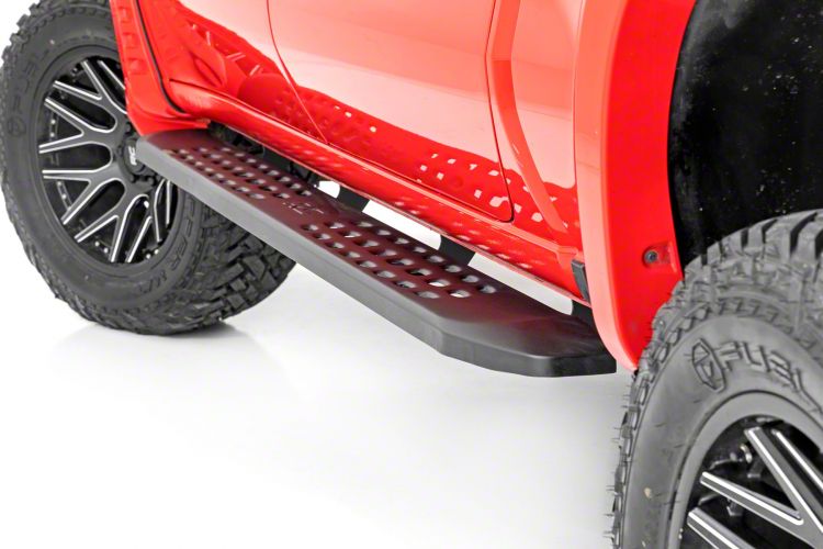 Rough Country Silverado 1500 RPT2 Running Boards; Matte Black 44002 (19 ...