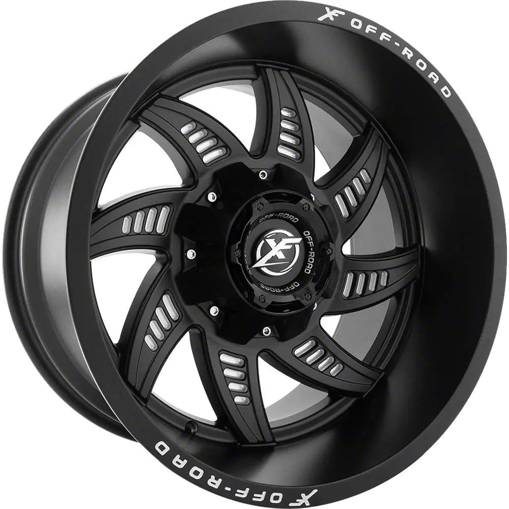 XF Offroad F350 Super Duty XF206 Matte Black Milled 8Lug Wheel