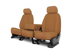 Covercraft SeatSaver Custom Front Seat Cover; Carhartt Brown (19-23 Sierra 1500 w/ Front Bench Seat & Fold-Down Console w/ Lid)
