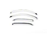 Putco Element Chrome Window Visors; Front and Rear (15-19 Silverado 3500 HD Double Cab)