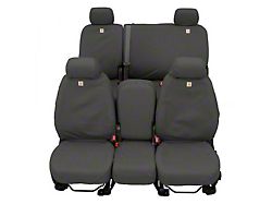 Covercraft SeatSaver Custom Second Row Seat Cover; Carhartt Gravel (19-23 Sierra 1500 Crew Cab w/ Fold-Down Armrest)