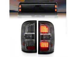 LED Tail Lights; Black Housing; Smoked Lens (14-18 Sierra 1500 w/ Factory Halogen Tail Lights)