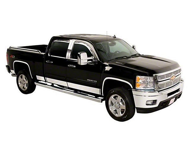 Putco Stainless Steel Rocker Panels with GMC Logo (07-14 Sierra 2500 HD Extended Cab)