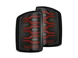 LUXX-Series LED Tail Lights; Black Red Housing; Smoked Lens (14-18 Sierra 1500 w/ Factory Halogen Tail Lights)
