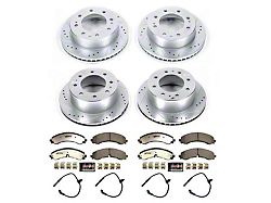 PowerStop Z36 Extreme Truck and Tow 8-Lug Brake Rotor and Pad Kit; Front and Rear (20-26 Sierra 3500 HD SRW)