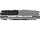 Full Rear Glass Tattered We The People Flag Decal; Matte Black (07-24 Tundra w/ Stationary Rear Window)