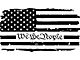 Moonroof Tattered We The People Flag Decal; Matte Black (07-24 Tundra)