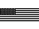 Tailgate Standard Flag Decal; Gloss Black (07-24 Tundra)