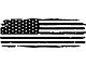 Tailgate Tattered Flag Decal; Gloss Black (07-24 Tundra)