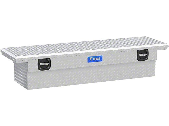 UWS 69-Inch Aluminum Low Profile Secure Lock Crossover Tool Box; Bright (07-21 Tundra w/ 6-1/2-Foot & 8-Foot Bed)