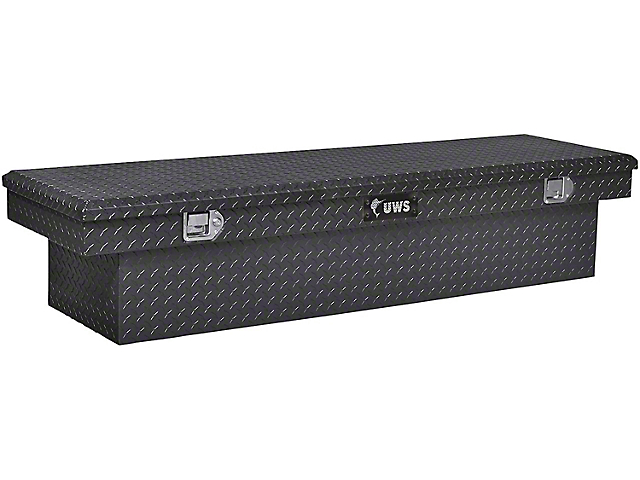 UWS 69-Inch Aluminum Crossover Tool Box; Gloss Black (07-22 Sierra 2500 HD)