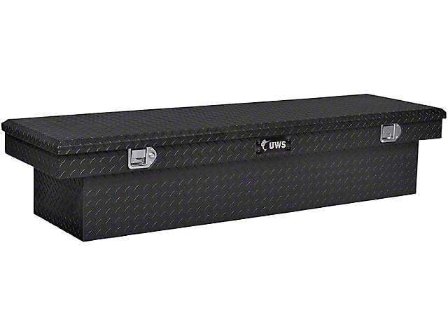 UWS 69-Inch Aluminum Crossover Tool Box; Matte Black (07-22 Sierra 2500 HD)
