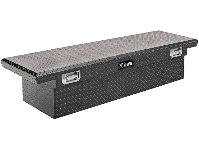 UWS 69-Inch Aluminum Low Profile Crossover Tool Box with Pull Handles; Matte Black (04-15 Titan)