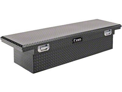 UWS 69-Inch Aluminum Crossover Tool Box with Pull Handles; Matte Black (07-21 Tundra w/ 6-1/2-Foot & 8-Foot Bed)