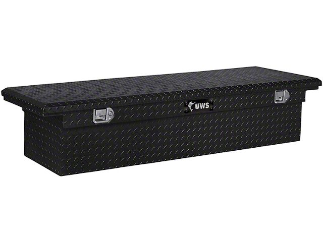 UWS 69-Inch Aluminum Low Profile Crossover Tool Box; Gloss Black (07-21 Tundra w/ 6-1/2-Foot & 8-Foot Bed)