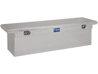 UWS 69-Inch Aluminum Deep Low Profile Crossover Tool Box; Bright (07-21 Tundra w/ 6-1/2-Foot & 8-Foot Bed)