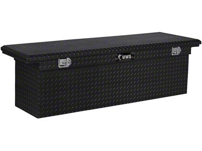 UWS 69-Inch Aluminum Deep Low Profile Crossover Tool Box; Gloss Black (07-21 Tundra w/ 6-1/2-Foot & 8-Foot Bed)