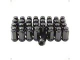 Black Bulge Acorn Lug Nut Kit; 14mm x 1.5; Set of 32 (07-26 Sierra 2500 HD)