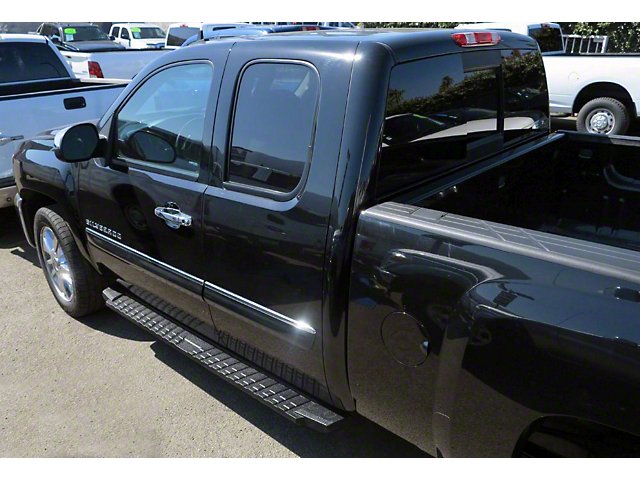 T-Style Running Boards; Black (07-19 Sierra 2500 HD Extended/Double Cab)